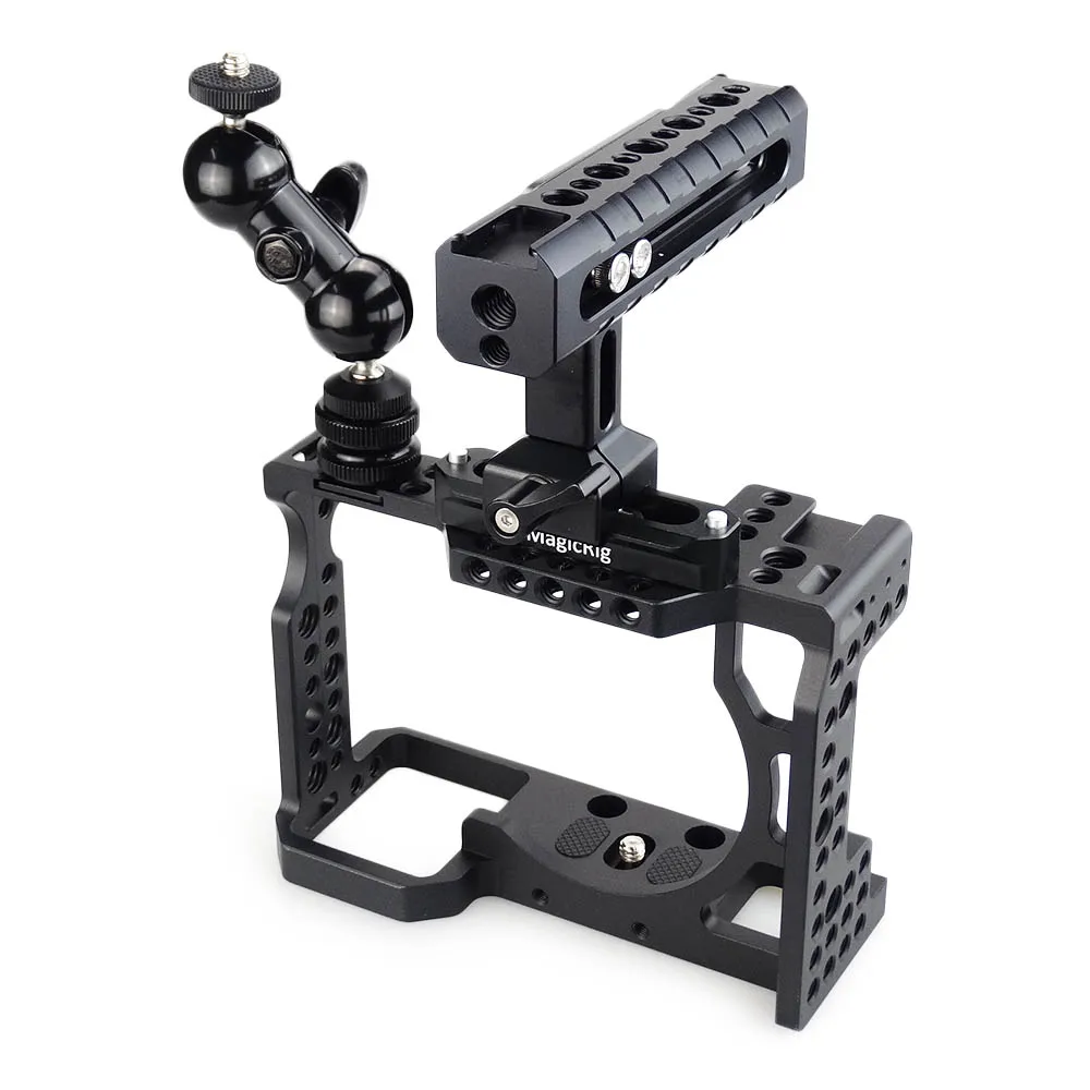 MAGICRIG DSLR камера клетка с ручкой NATO и шаровой головкой для sony A7II/A7III/A7SII/A7M3/A7RII/A7RIII камера комплект расширения