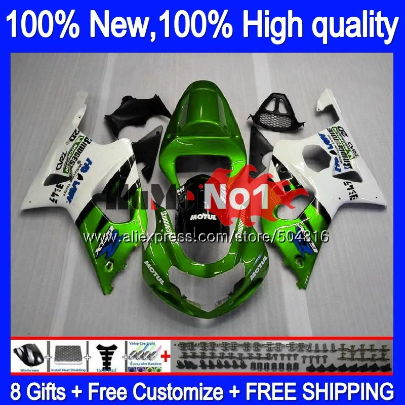 Корпус для SUZUKI GSX-R1000 GSXR1000 1000CC 2000 2001 2002 19MC. 108 GSXR-1000 K2 GSX R1000 GSXR 1000 00 01 02 зеленый Глянец обтекатель