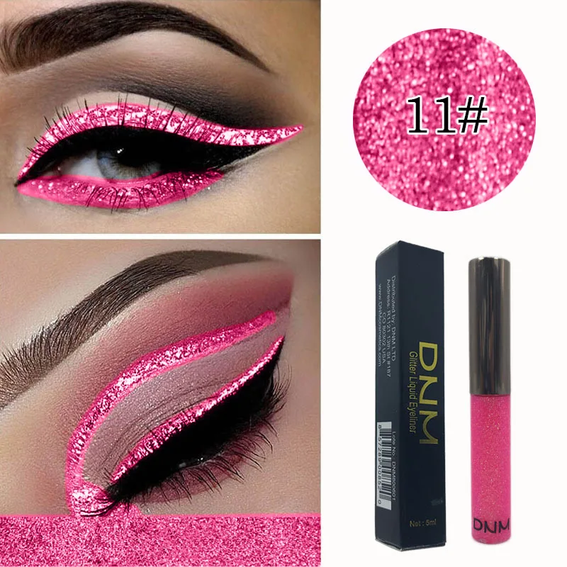 16 colors Liquid Glitter Eyeliner Long Lasting Diamond Eyeliner Cosmetic Waterproof Eyeshadow Shimmer Sparkling Makeup TSLM1