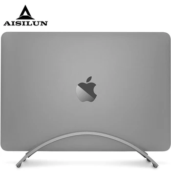 

Aluminum Space-saving Laptop Vertical Stand Desktop Erected Holder for MacBook Pro Air Retina 3pcs Silica Gel Pad Available