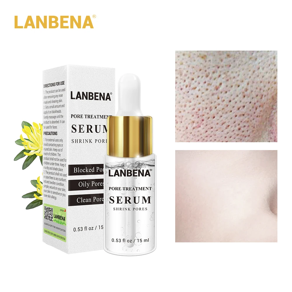 

LANBENA Pore Treatment Serum Essence Shrink Pores Relieve Dryness Oil Control Firming Moisturizing Repairing Smooth Skin Care