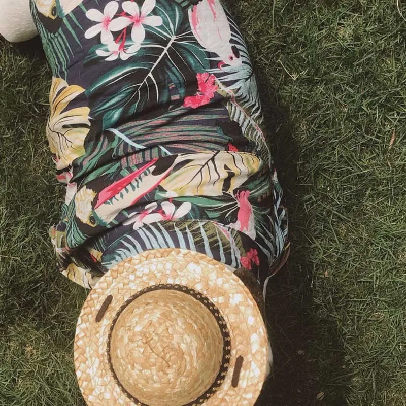 Summer Beach Vest Short Sleeve Pet Clothes Dog Top Floral T Shirt Hawaiian Short Sleeve Shirt Dogs Clothing Outfit