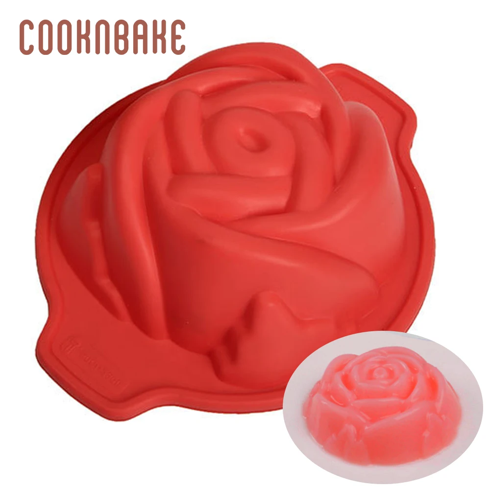 CDY-009 COOKNBAKE силиконовая форма «Роза» для торта выпечка цветок хлеб торт декоративная форма 3D пудинг желе десерт плесень DIY Вечерние - Цвет: CDY-009