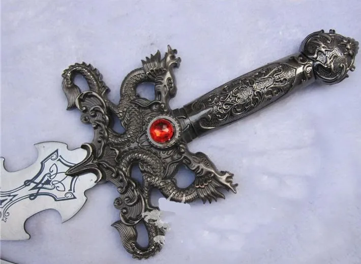 

Anime double dragon sword hanging plate sword family decorations are not edged