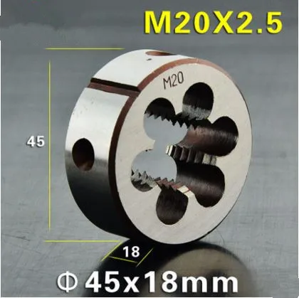 M20 X 2.5 1pcs Высокое качество M3-M20 метрический Стандартный Метчик для правой резьбы высечки ручные инструменты Инструменты для заточки токарный станок модель круглые высечки зубов - Цвет: M20 X 2.5 1pcs