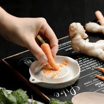 

Baby food supplement tool Baby grinding disc Ceramic manual portable food processor Porcelain Apple meat mud vegetable mill dish