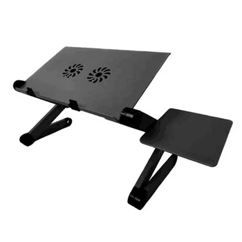 

Aluminum Alloy Folding Desk Table Laptop Desk Portable Adjustable Notebook Stand Aluminum Notebook Desk With Dual Cooling Fan
