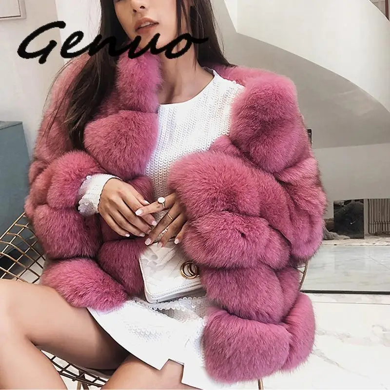 Новинка 2019 осенне зимнее пальто из искусственного меха длинное лисьего с