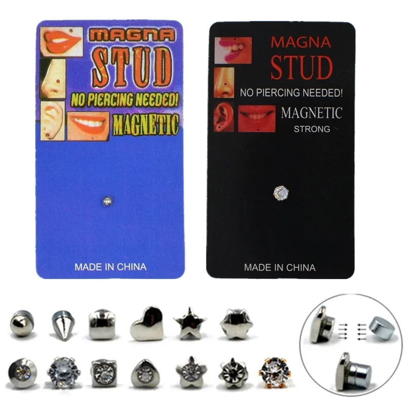 1 шт. нержавеющая сталь поддельные обманки пирсинг не магнит для губ Лабрет