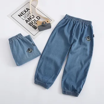

Cartoon Embroidered Children's Pants 2020 Summer Washed Jeans Children's Clothing Wholesale