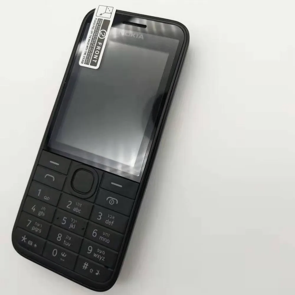중고 노키아 208 싱글 심 버전 GSM 휴대폰, 히브리어 언어 및 키보드, 잠금 해제 휴대폰