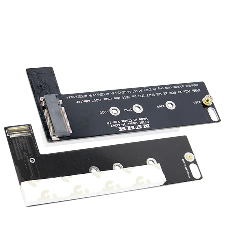 M key NVMe M2 SSD to For Apply Mac Mini 2014 A1347 MEGEN2 MEGEM2 MEGEQ2 adapter PCI express NGFF 760P 600P riser card-3