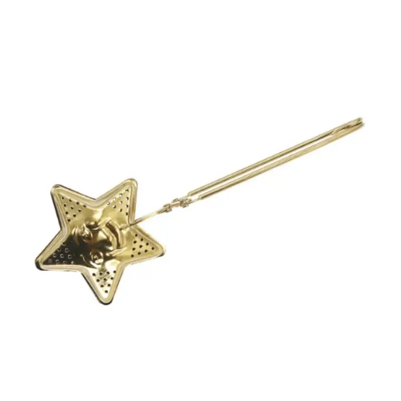 Creative Star-Shaped Long Handle Stainless Steel Tea Strainer Infuser Filter Interval Diffuser For Loose Leaf Tea