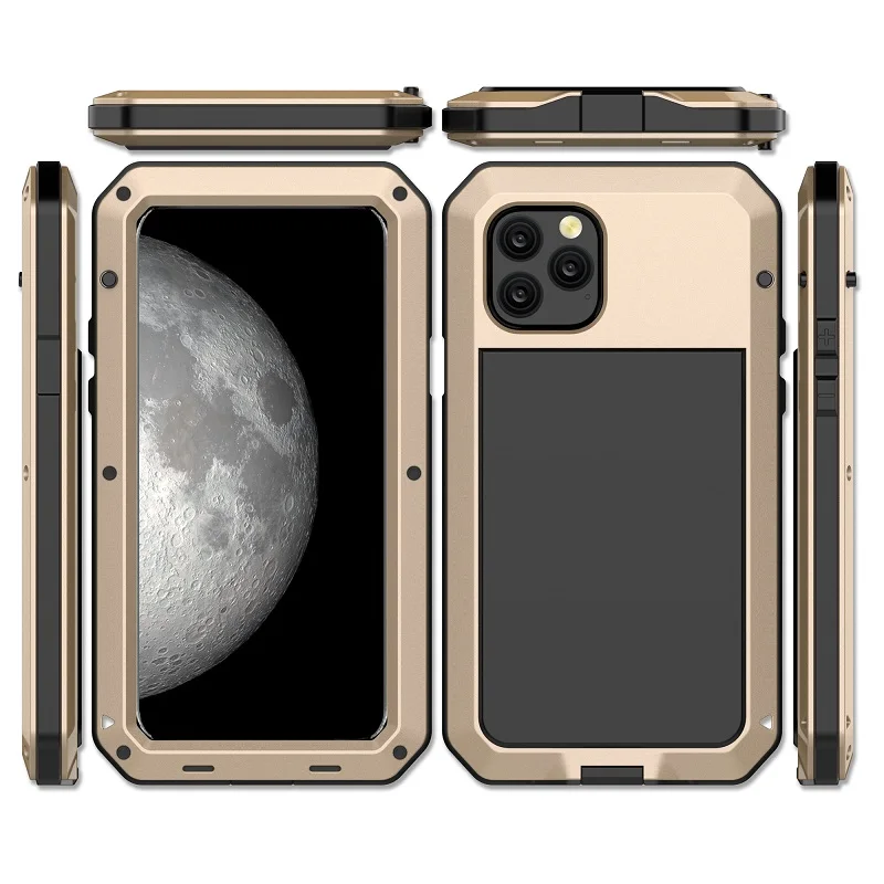 Броня 360 полная защита для coque iphone 11 Чехол ударопрочный металлический алюминиевый Doom сверхмощный чехол для iphone 11 pro max чехол