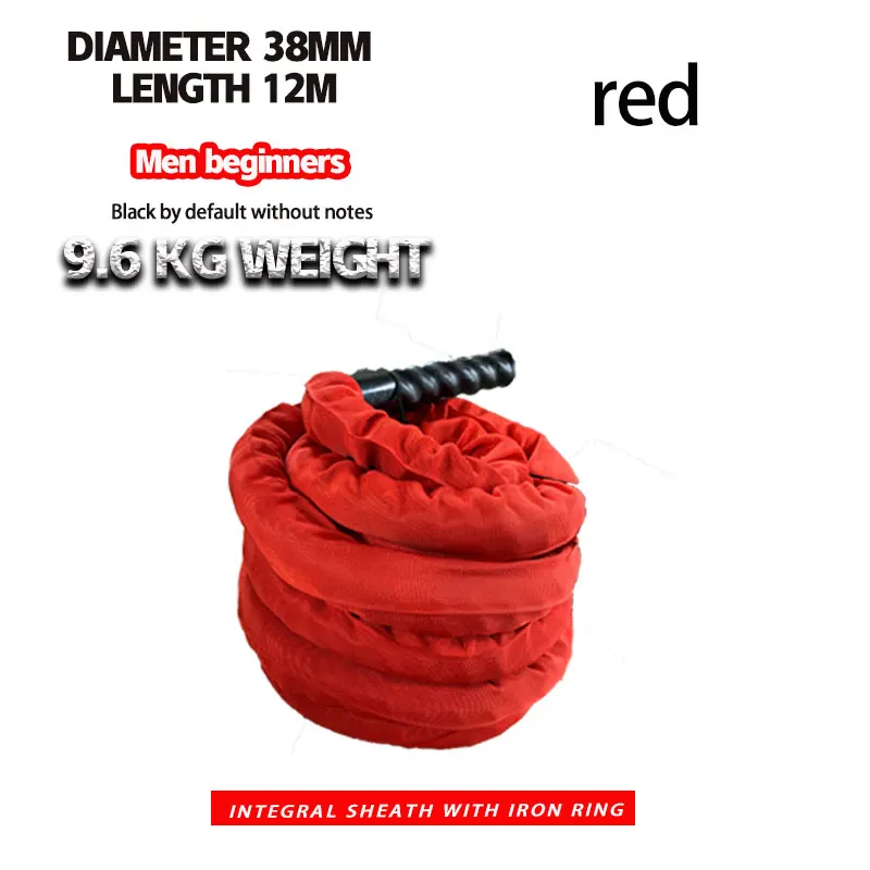 38mm 12m Железное кольцо для фитнеса, качающаяся корзинка, большая веревка, домашнее оборудование, Боевая веревка, физическая тренировка, взрывоопасная сила, сила, бросок r - Цвет: 38mm 12m
