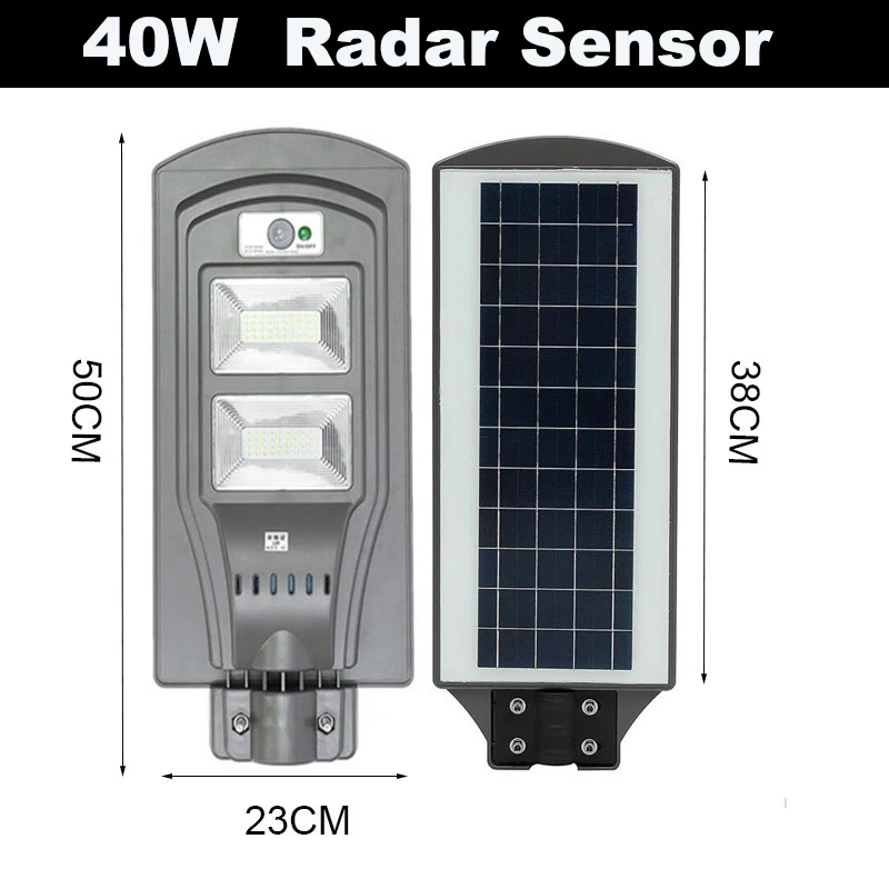 40W Radar Sensor Beylsion 20 Вт 40 Вт 60 Вт Солнечный уличный светильник s Солнечный СВЕТОДИОДНЫЙ светильник солнечный светильник уличный светодиодный солнечный открытый светодиодный солнечный светильник радар Сенсор - Испускаемый цвет: 40W Radar Sensor