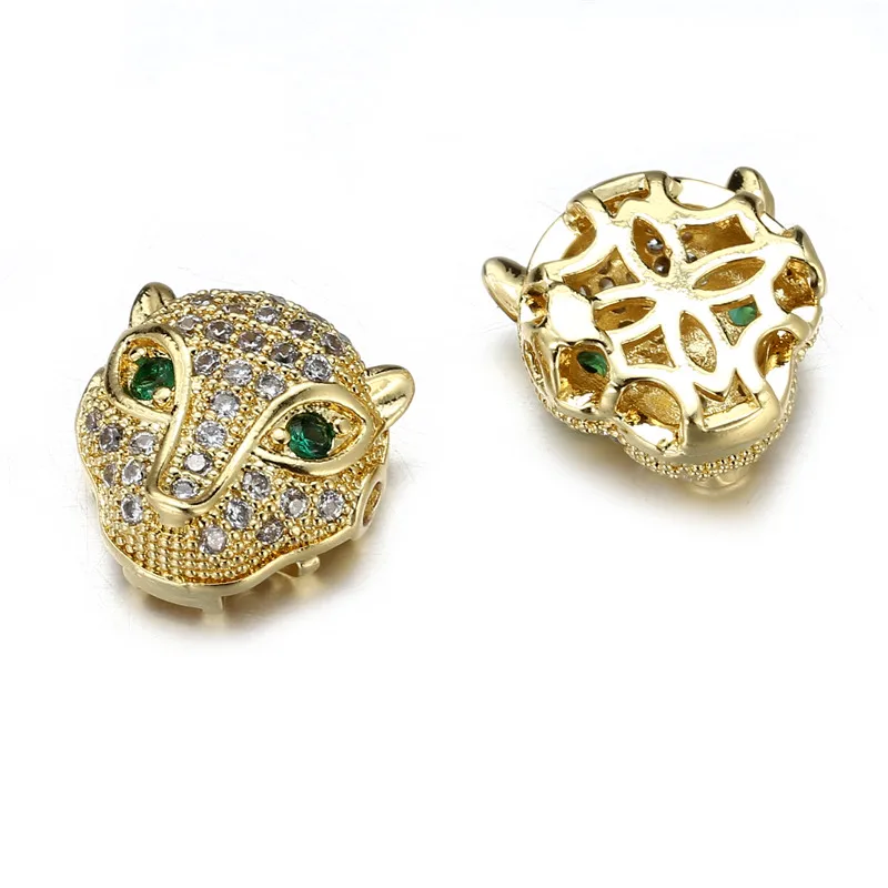 Бусины с шармами головы леопарда Пантеры ручной работы для рукоделия