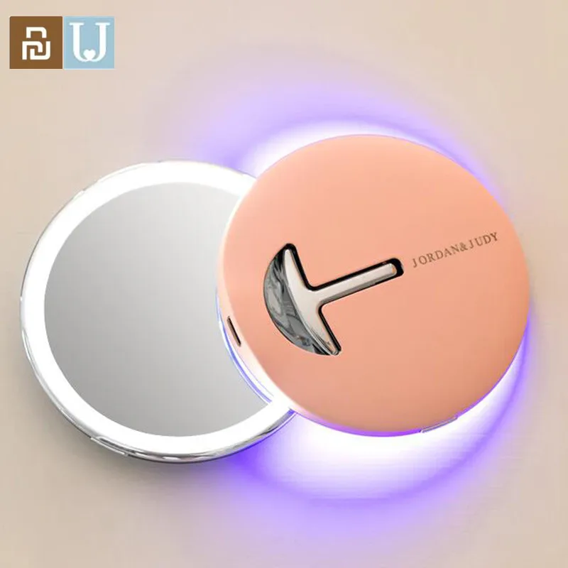 Зеркало для макияжа Youpin JJ светодиодное с сенсорным выключателем мини карманное