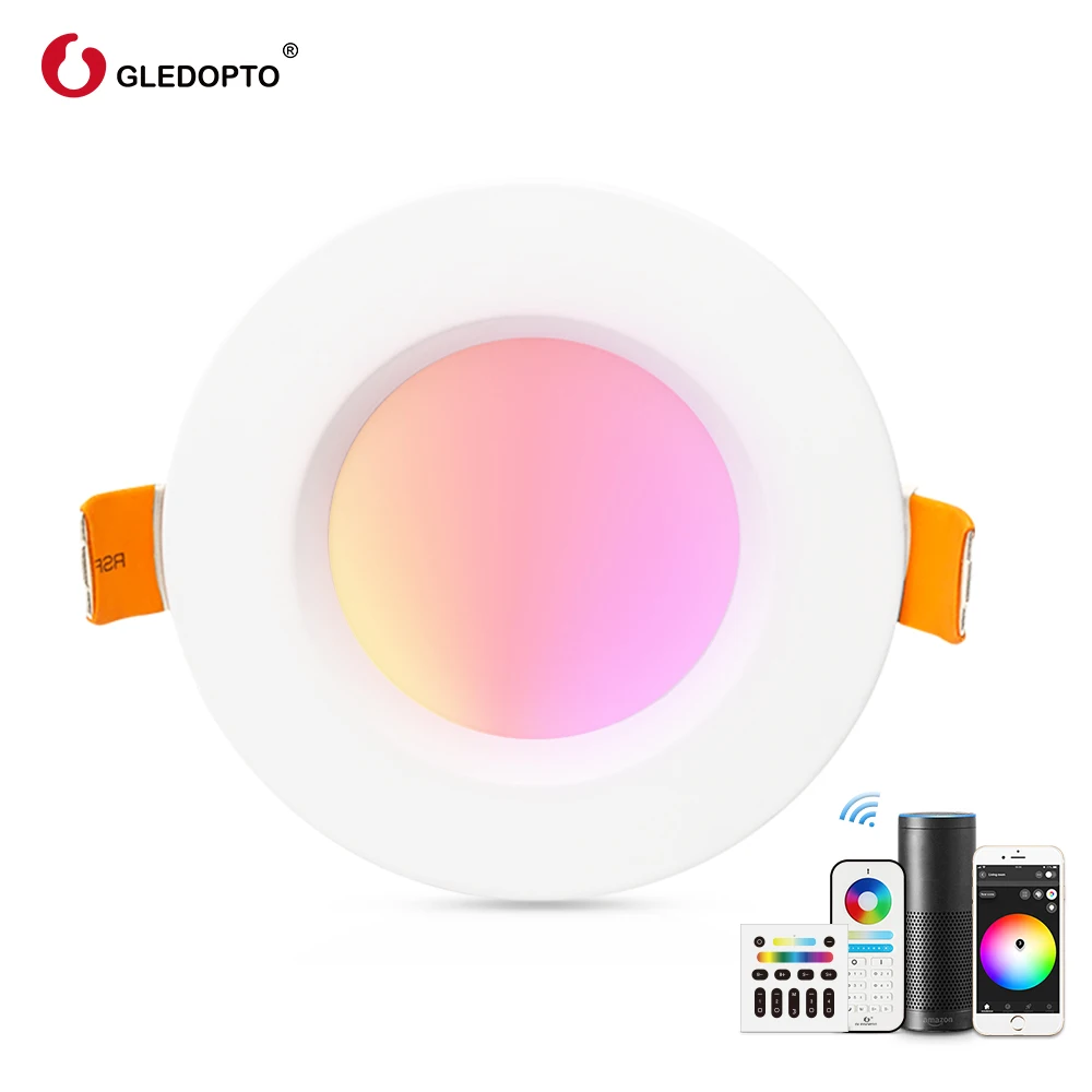 Zigbee Интеллектуальный светильник плюс RGB+ CCT 6 Вт/9 Вт/12 Вт свет работает с zigbee концентратор, эхо Голосовое управление настенный выключатель дистанционного светодиодный