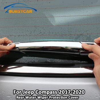 

Xburstcar for Jeep Compass 2017-2020 3 Pcs/Set ABS Chrome Rear Water Wiper Protection Cover Wiper Windshield Blade Trim Sticker