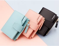 Hasp Women Wallet Fashion Bags For Women Short Wallet Pu Leather Purse Female Money Small Zipper Coin Pocket Portafoglio Donna 1