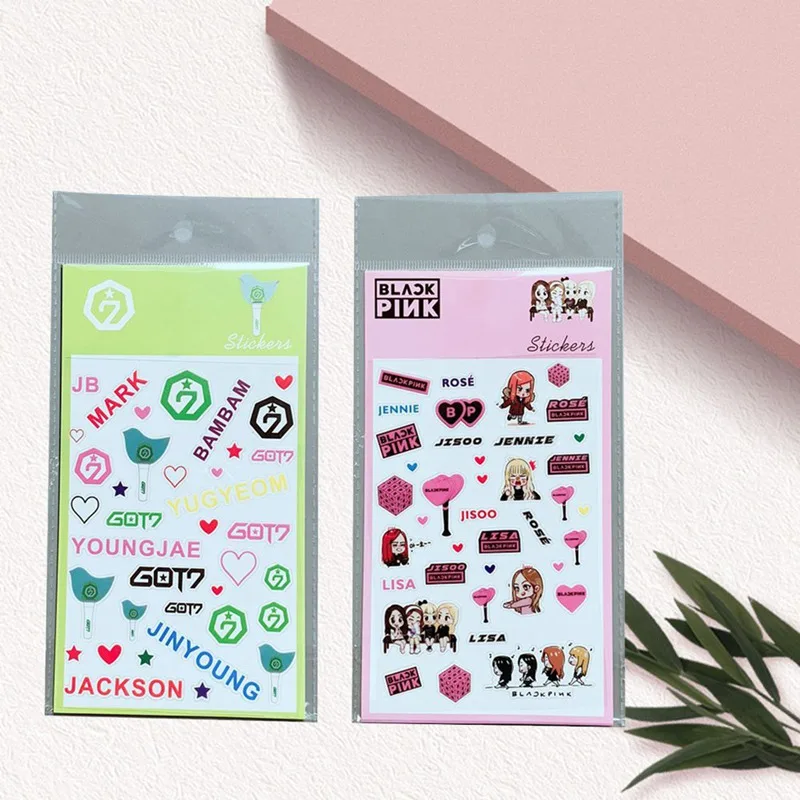 1 шт. K-pop Seventeen Twice Got7 Blackpink Водонепроницаемая прозрачная наклейка s DIY Hand Q восхитительный милый стикер для канцелярских товаров