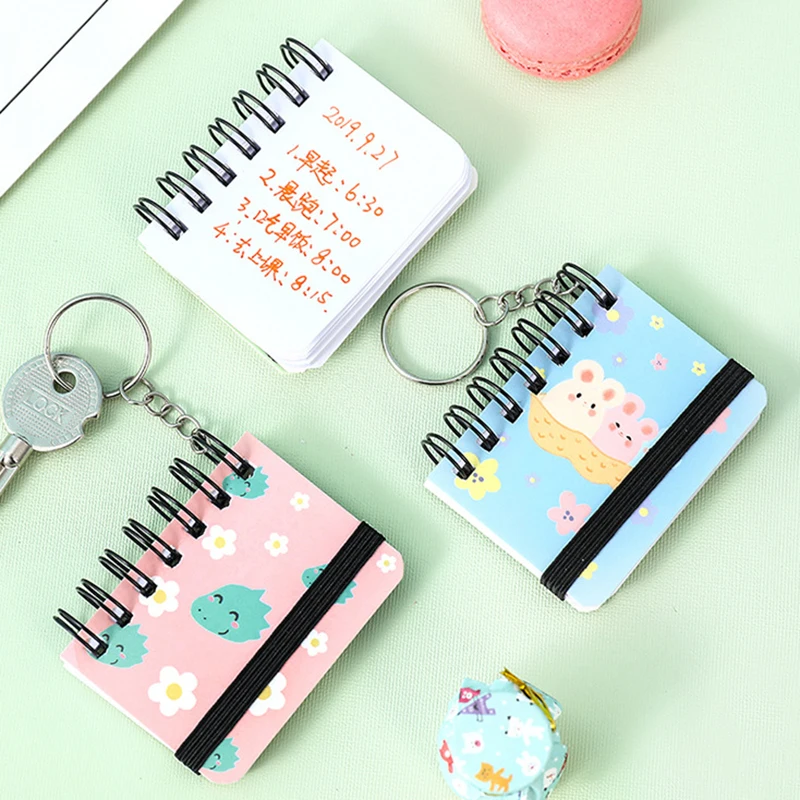 Милый мини блокнот с кольцом и жестким покрытием 2 шт. портативный школьный