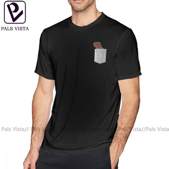 

Capybara T Shirt Capybara In Your Pocket Funny Animal Peeking T-Shirt 100 Percent Cotton Awesome Tee Shirt Male Fashion Tshirt