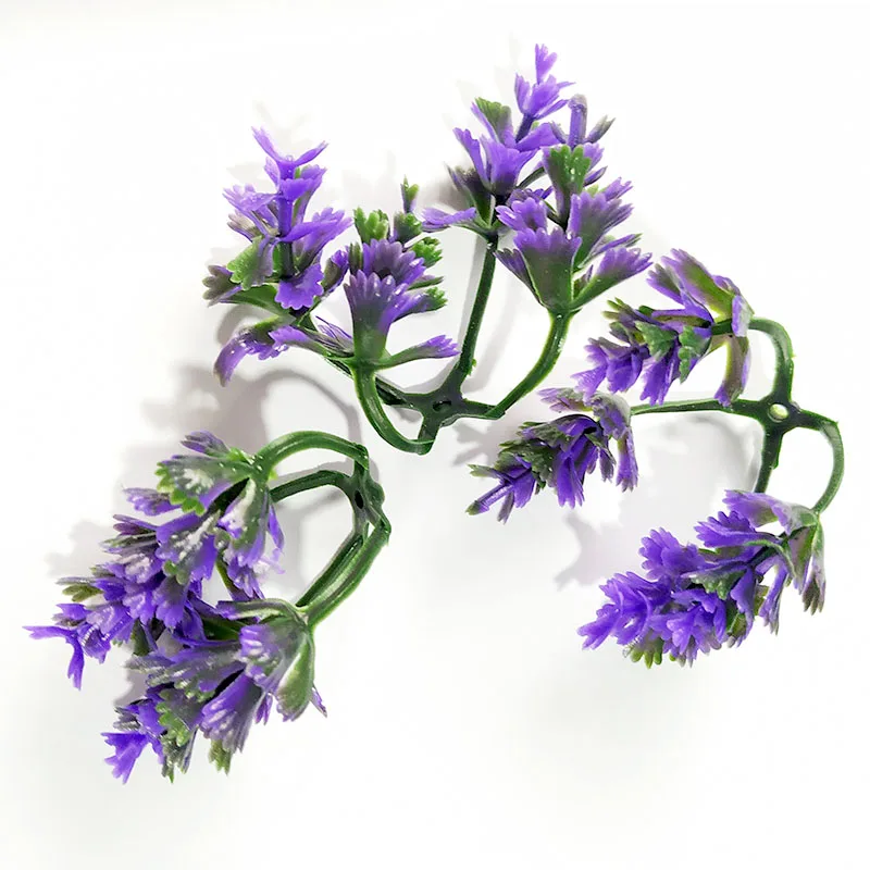 Мини-пластик искусственный цветок ядро Stamen DIY бонсай декоративные аксессуары цветочный горшок наполнение украшения ручной работы Поддельные растения - Цвет: purple 1