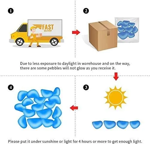 100 шт. светящиеся камни для аквариума|Декоративная галька| |