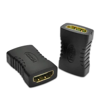 

Gold-plated HDMI mother-to-mother straight-through head mother head black HDMI Adapter HDMI extension head