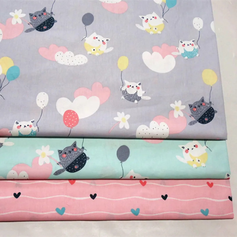 

100% cotton Love balloon printing twill fabric DIY handmade Home textile baby bedding patchwork quilting cloth meter/lot