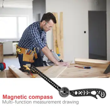 

Multi Function Magnetic Hand Tools Portable Circles Drawing Rulers Mini Protractor Compass Versatile Wrench Bottle Opener