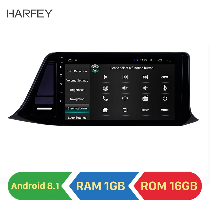 Harfey 2din android 8,1 9 дюймов Автомобильный gps радио головное устройство плеер для Toyota C-HR RHD Поддержка USB AUX wifi Зеркало Ссылка SWC