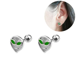 Personality Geometric Aliens Earrings For Girls Women Jewelry Ear Piercing Jewelry Stud Earring Nightclub Hallowmas Bijoux