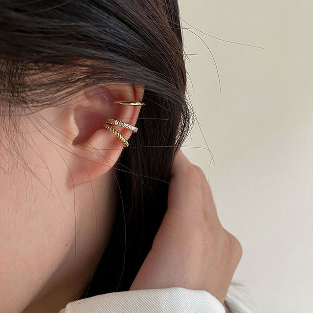 Punk Gold Metal Ear Cuff Ear Clip for Women No Pierced C Shape Geometric Small Ear Cuff Ear Wrap Ear Cuff Clips Jewelry