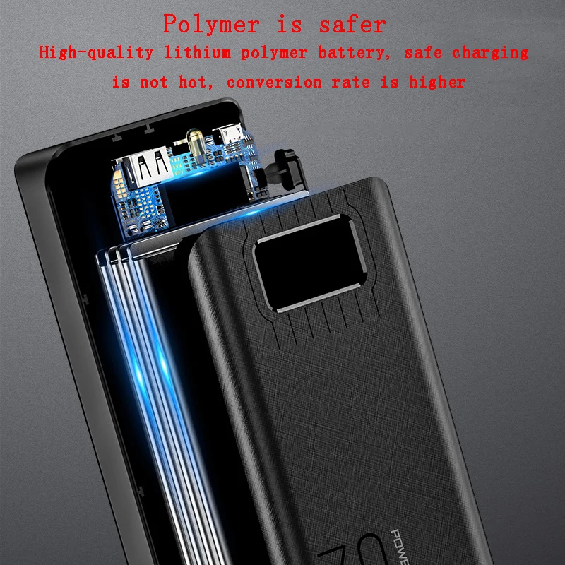 Xiaomi power Bank 30000mAh TypeC Micro USB QC Быстрая Зарядка Внешний аккумулятор светодиодный дисплей портативное Внешнее зарядное устройство для телефона