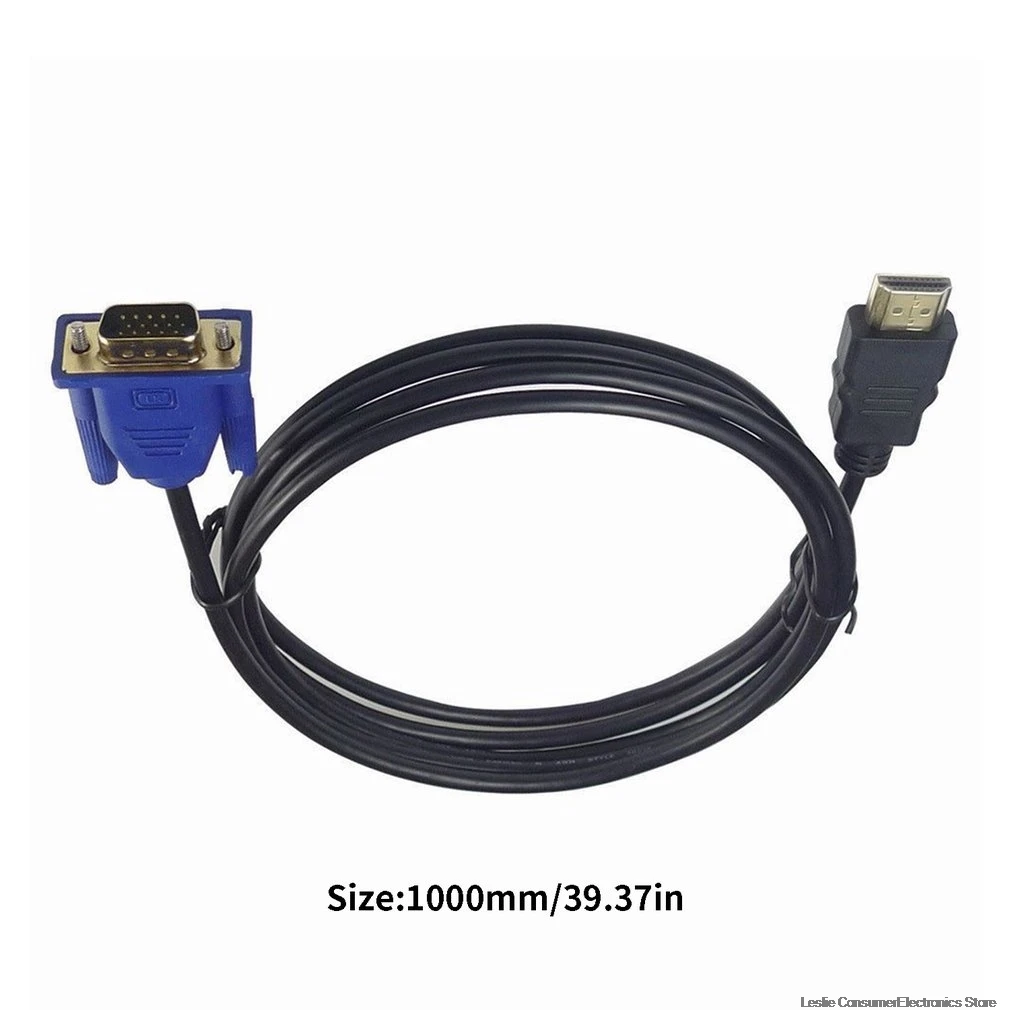 1 м HDMI кабель HDMI к VGA 1080P HD с аудио-адаптером кабель HDMI к VGA