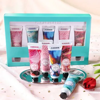 

New Moisturizing Exfoliation Smooth Fine Lines Hand Cream Flower Fruit Fragrance Hand Cream Set