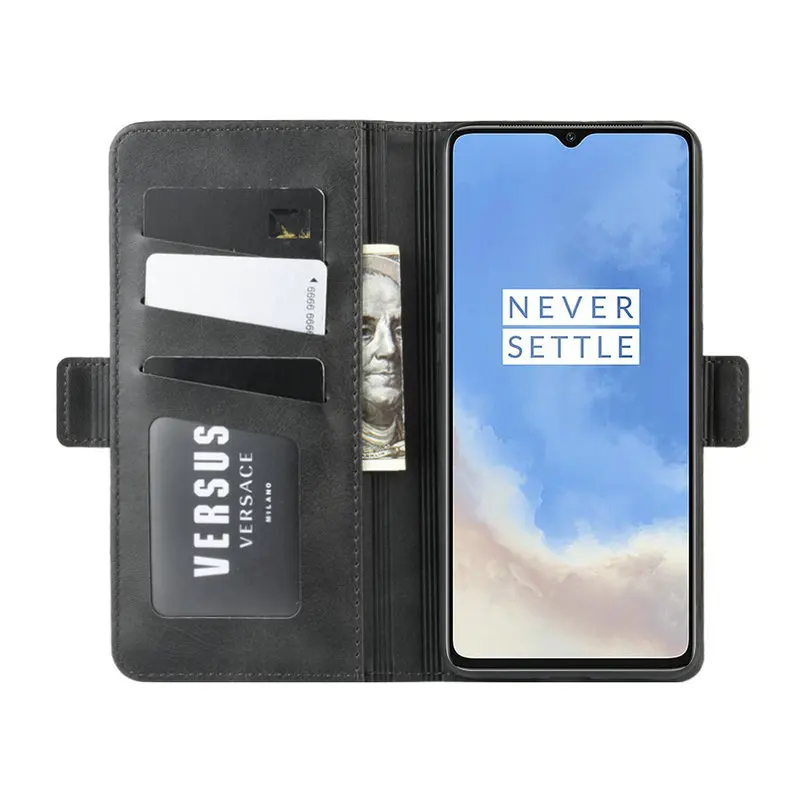 Для OnePlus 7 T чехол-кошелек для OnePlus 7 T 7 T для OnePlus 7 T Pro Двойной откидной кожаный чехол для телефона Capa Etui Fundas>