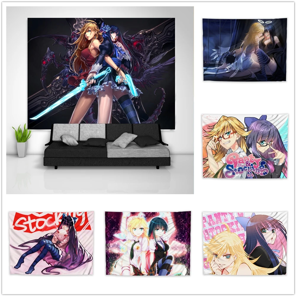 

Canvas Painting Panty and Stocking with Garterbelt Wall Art Wall Pictures Canvas Posters Nordic Print for Living Kids Room Decor