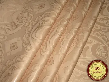 

2020 High Quality Bazin Riche Fabric Austria Quality Khaki Color 10Yards Guinea Brocade Garment Fabric 100% Cotton Soft perfume