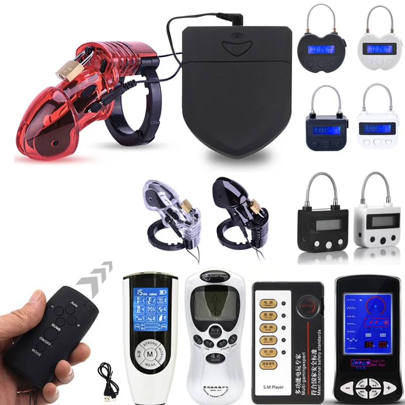 Электрошоковая клетка CB6000 верности Мужской пенис с таймером секс-игрушки