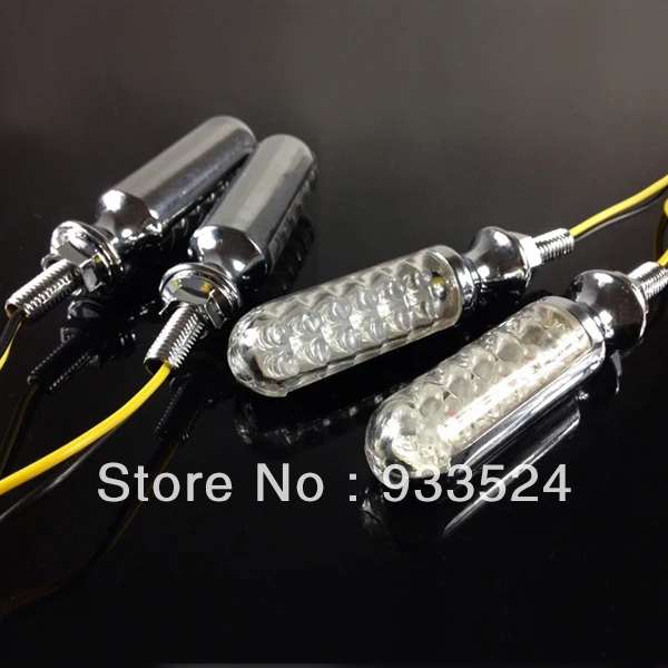 4x универсальные мотоциклетные хромированные СВЕТОДИОДНЫЕ указатели поворота