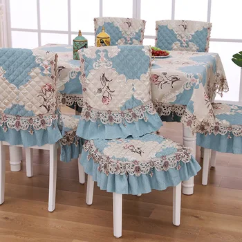 

European TableclothPastoral Embroidery Table cloth Hollow Floral Side Table Decoration Chair Cover Chair Mat For Home Or Hotel