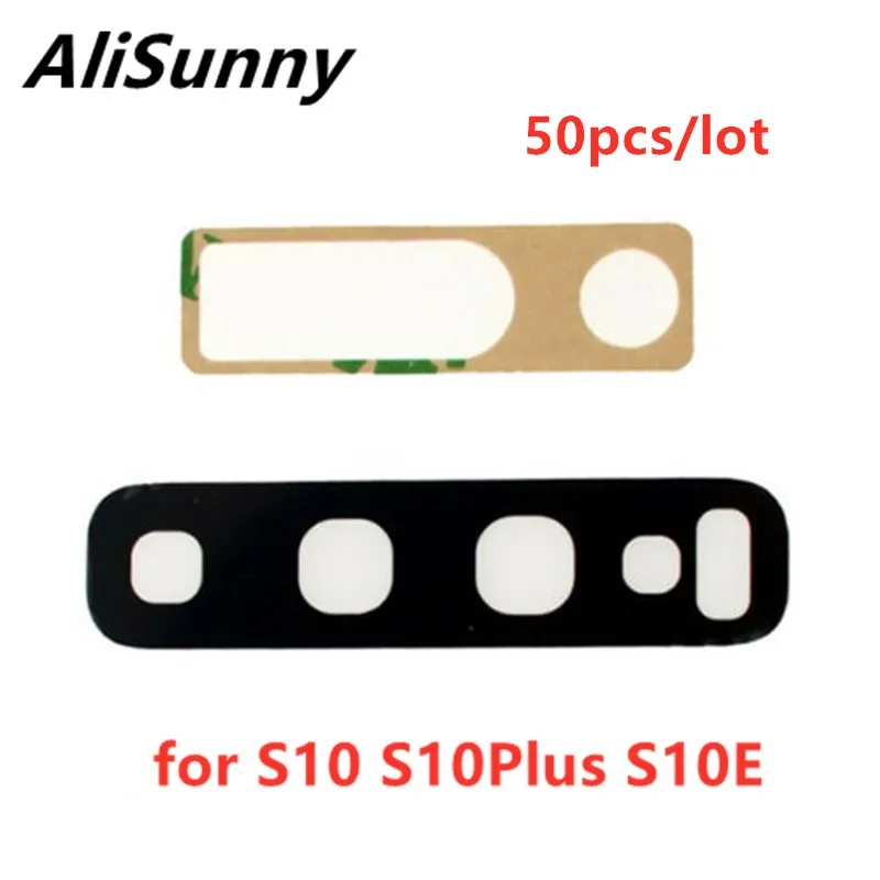 AliSunny 50 шт. стеклянная задняя камера для Samsung Galaxy S9 S8 S10 Plus S10E S7 Edge Note 8 9 рамка Крышка