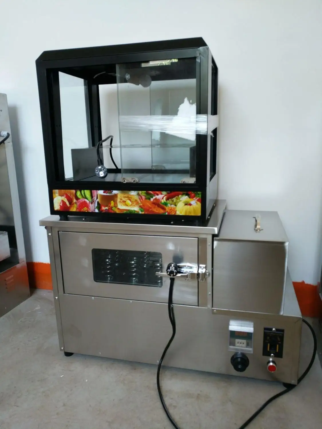 oven display cabinet Новая машина для пиццы в рожке/печь для конусов пиццы/конус пиццы торговые автоматы для продажи - Цвет: oven display cabinet