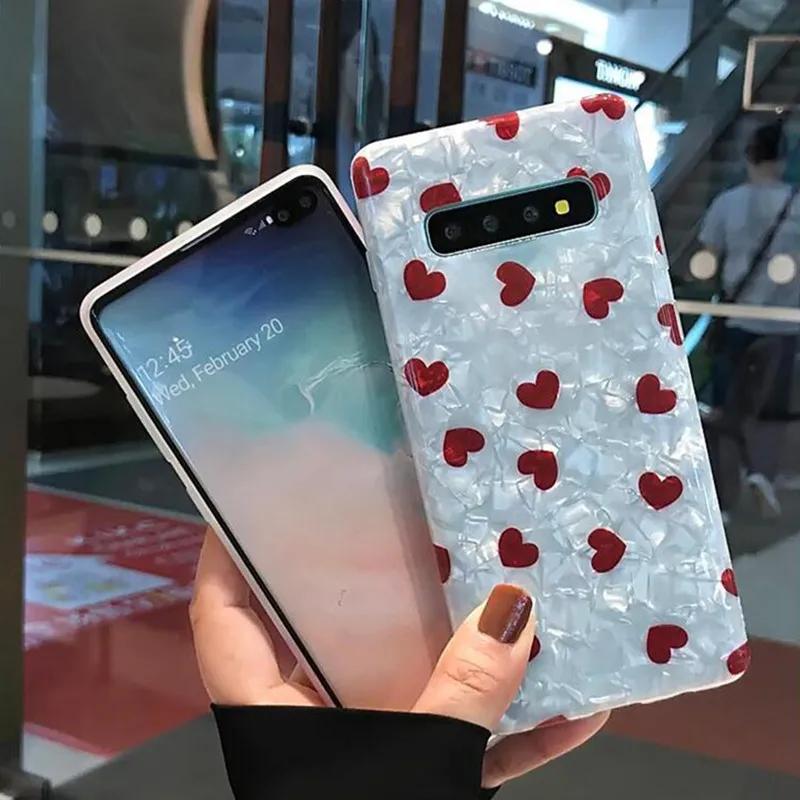 Модный чехол для телефона в виде раковины для samsung Note 8, 9, samsung Galaxy S8, S9, S10 Plus, мягкий чехол с рисунком