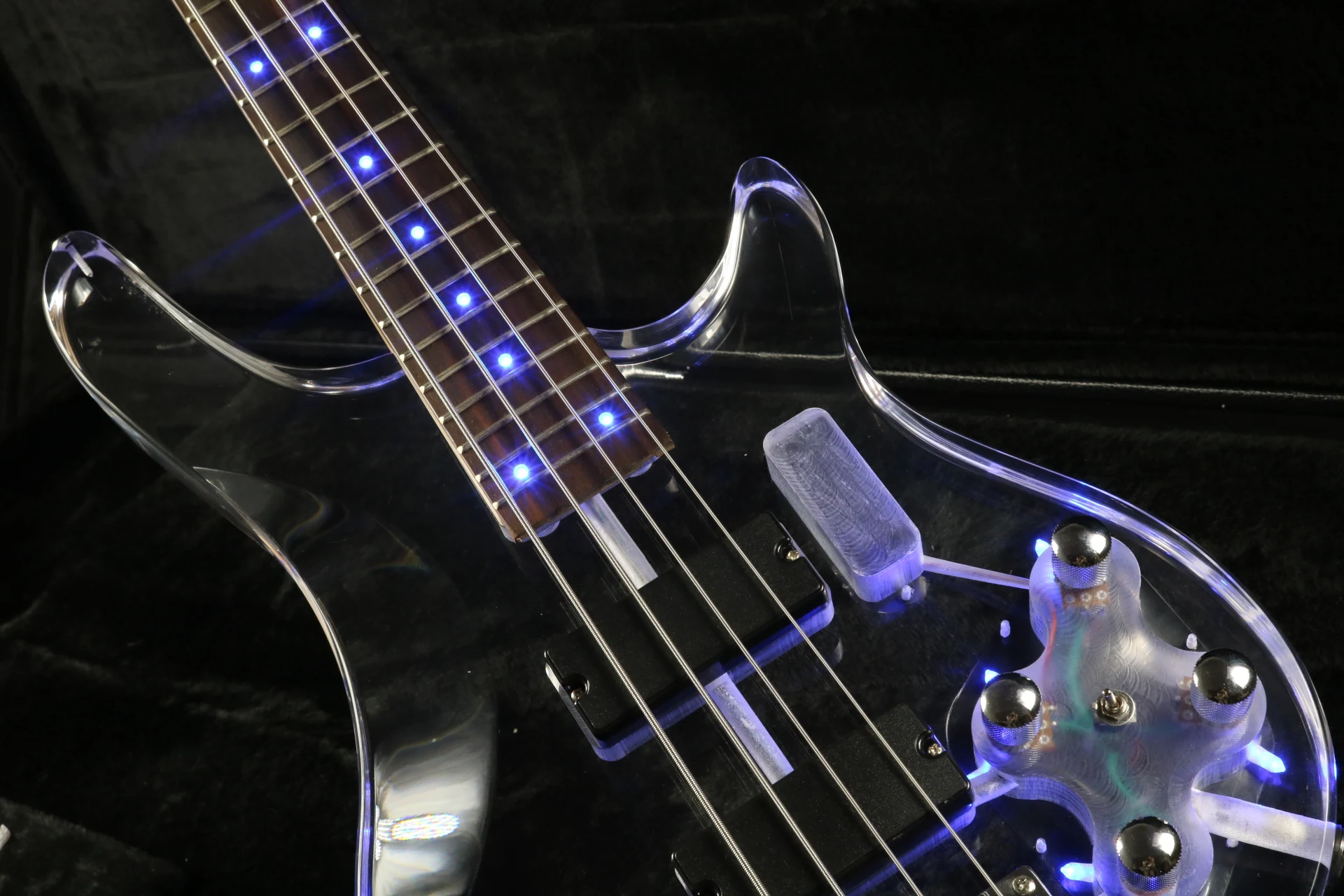 Качественный акриловый корпус 4 струны электрогитары Гитара клен Шея