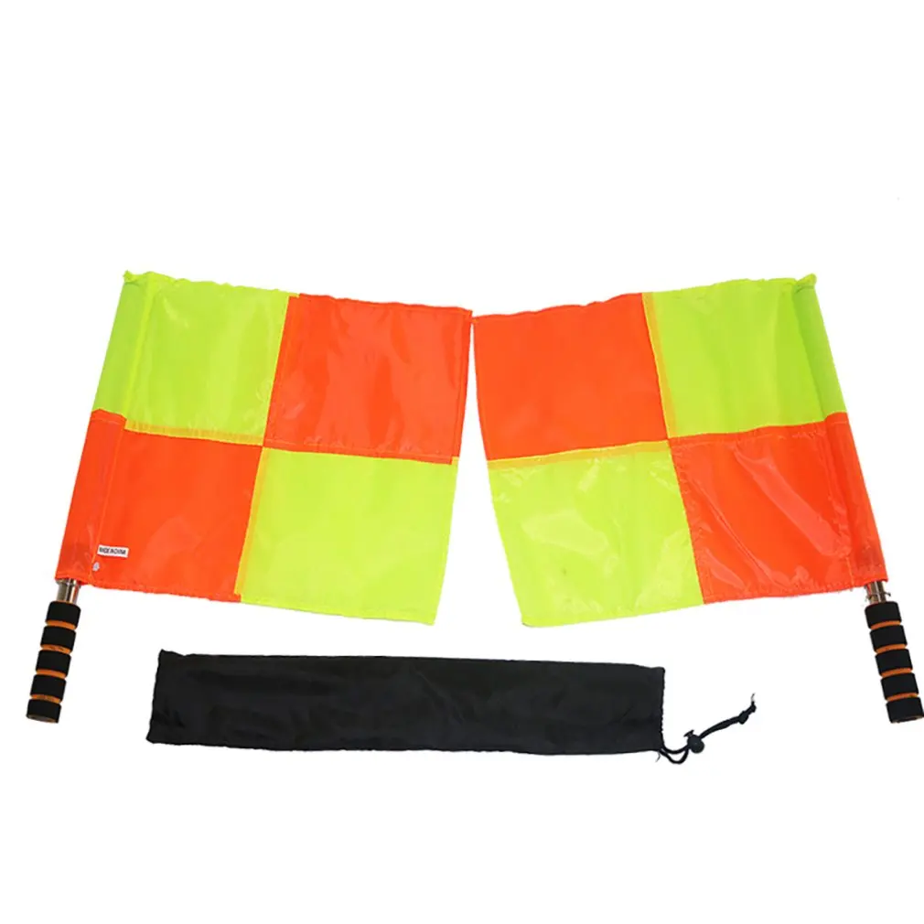 

Soccer Referee Flags with Carrying bag Football Judge Linesman Sideline Fair Play Sports Football Match Flags Referee Equipment